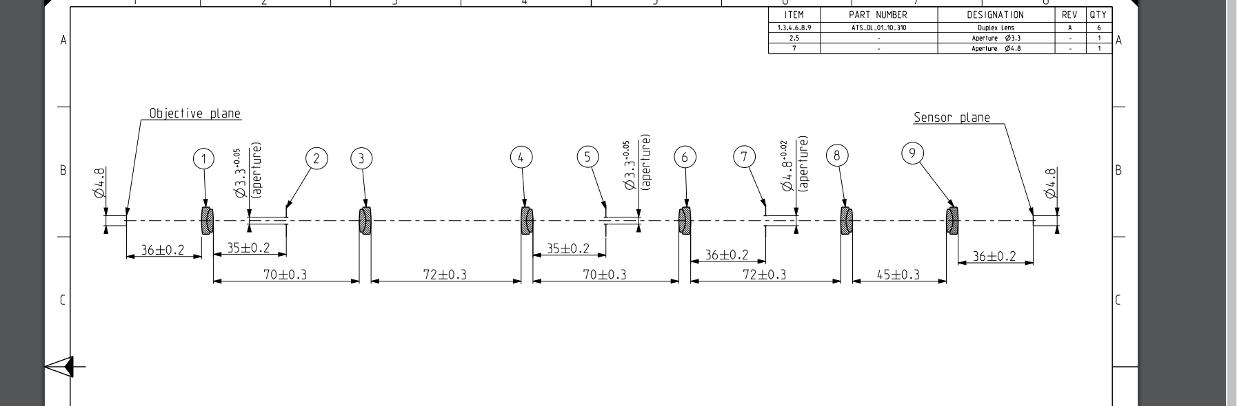 Optical Layout of relay lens