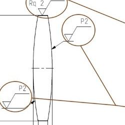 Surface texture requirement in optical drawings