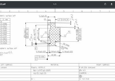 lens drawing on ISO standard